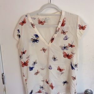 Joie Silk Butterfly Shirt